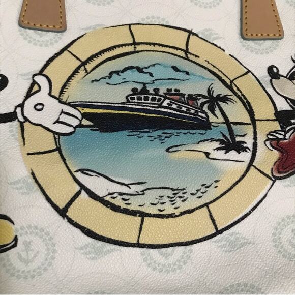 Disney Cruise Line Dooney & Bourke port hole Zip Top shopper Tote Bag - Picture 10 of 13
